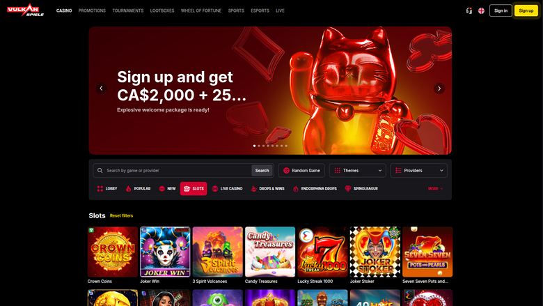 Juegos de escritorio de Vulkanspiele Casino