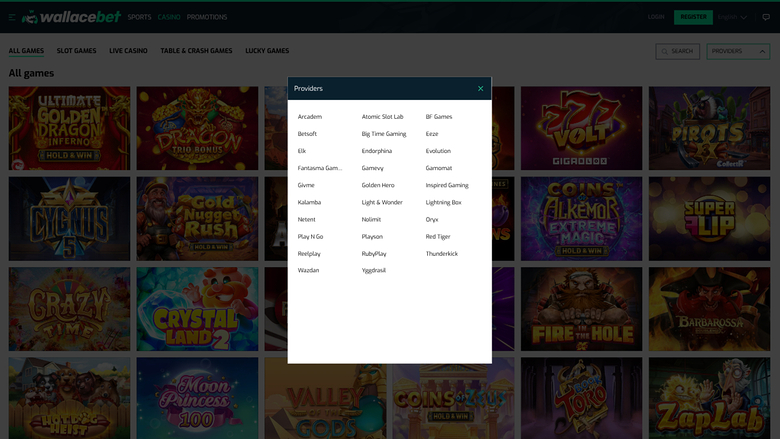Wallacebet Casino Desktop Game Developers
