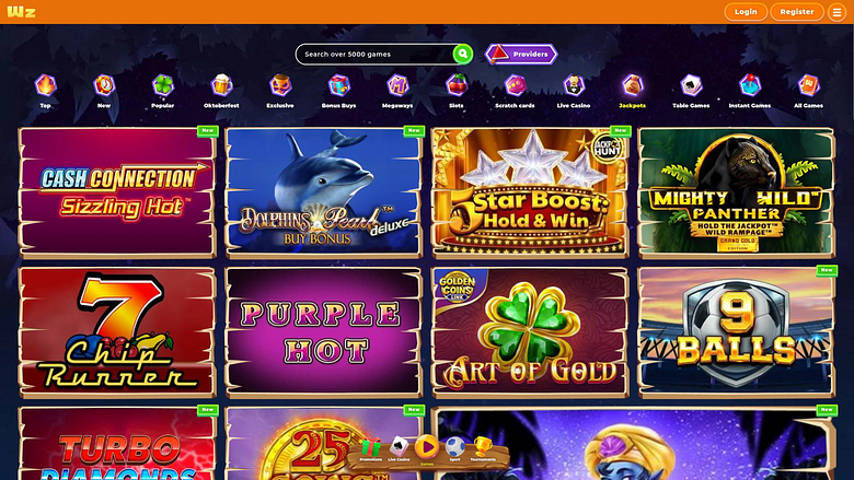 Wazamba Casino Desktop-Jackpot