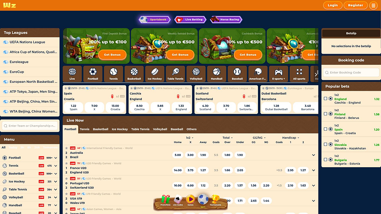 Wazamba Casino Desktop Sports