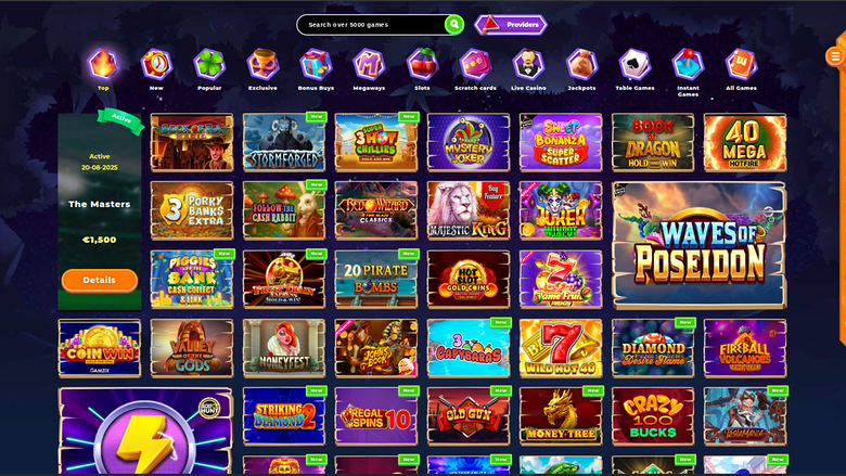 Juegos de escritorio de Wazamba Casino