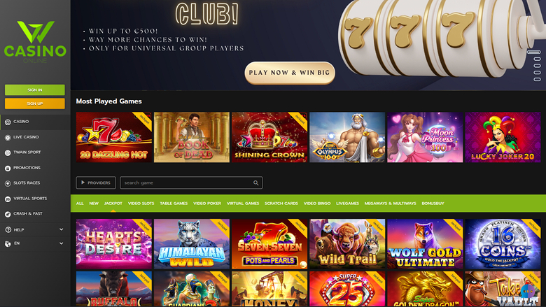  Jackpot sur bureau de WCasino Online