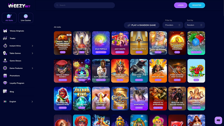 Jeux de casino WeezyBet pour ordinateur