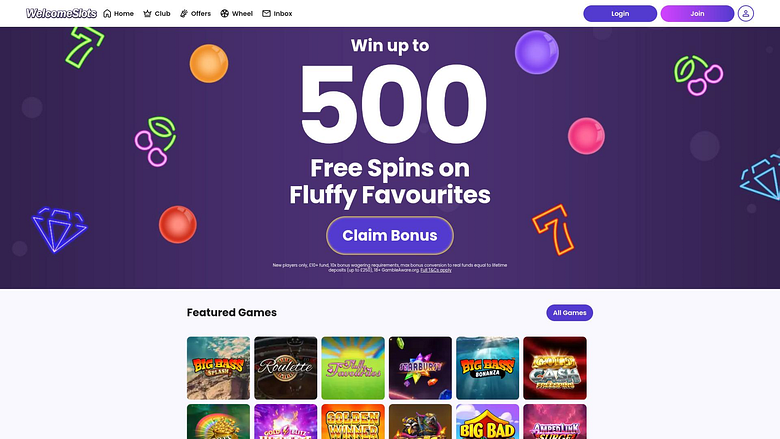 Bienvenido a la página de inicio de escritorio de Slots Casino