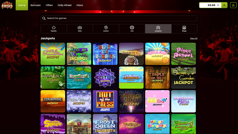 Jackpot di Well Done Slots Casino su desktop