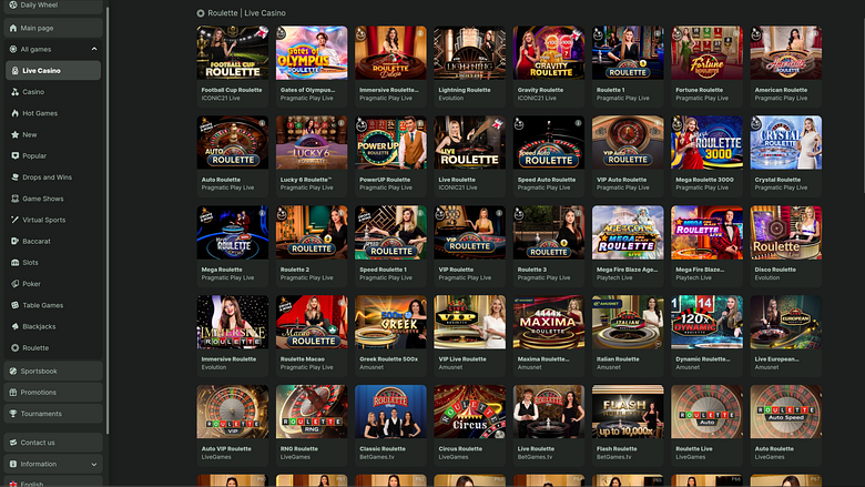 Weltbet Casino Desktop Live Dealer