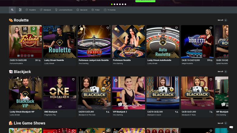 Croupier en direct de bureau de Weltbet Casino