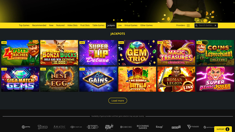 Jackpot de Whamoo Casino sur ordinateur