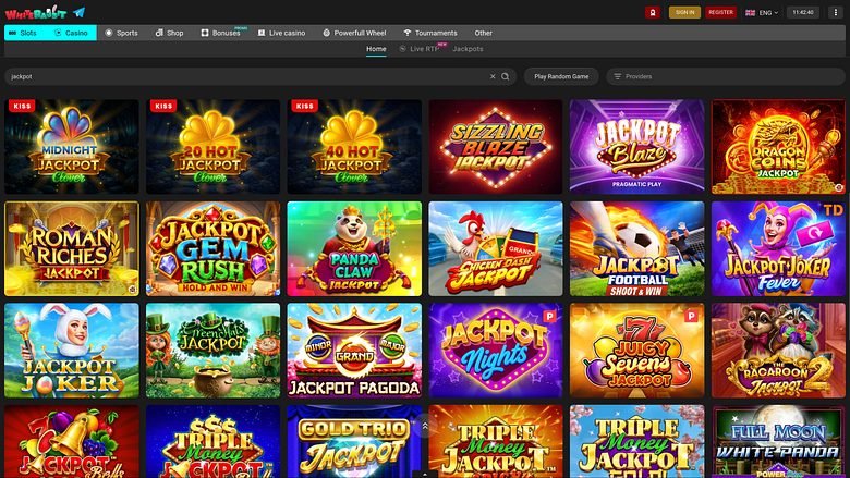 White Rabbit Casino Desktop Jackpot