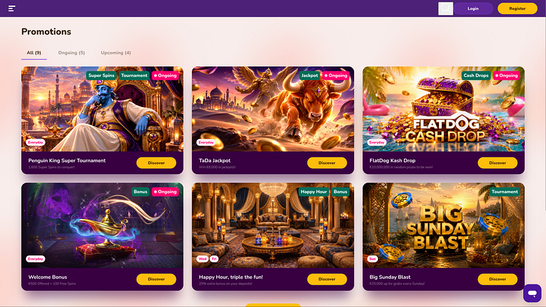 Wild Sultan Casino Desktop-Aktionen