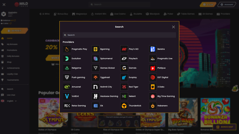 Développeurs de jeux de bureau de Wild Tokyo Casino