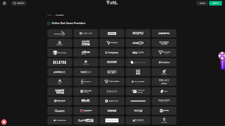 Wild Tornado Casino Desktop Game Developers