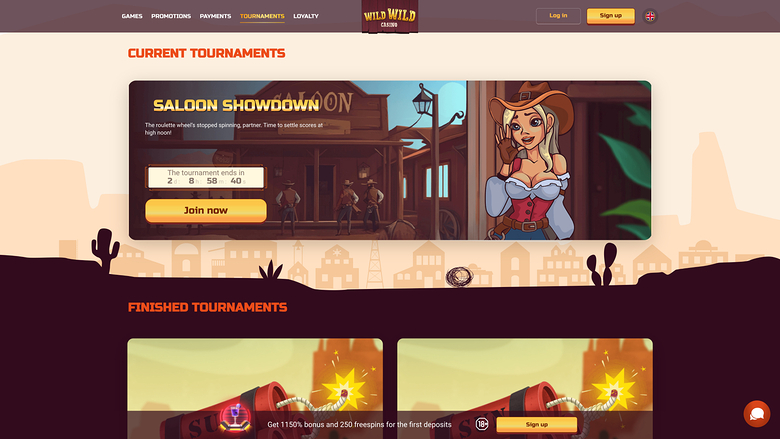Tournois de Wild Wild Casino sur ordinateur