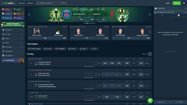 Wild.io Casino Sports Bureau
