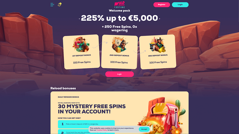 Wildfortune Casino Desktop Promotions