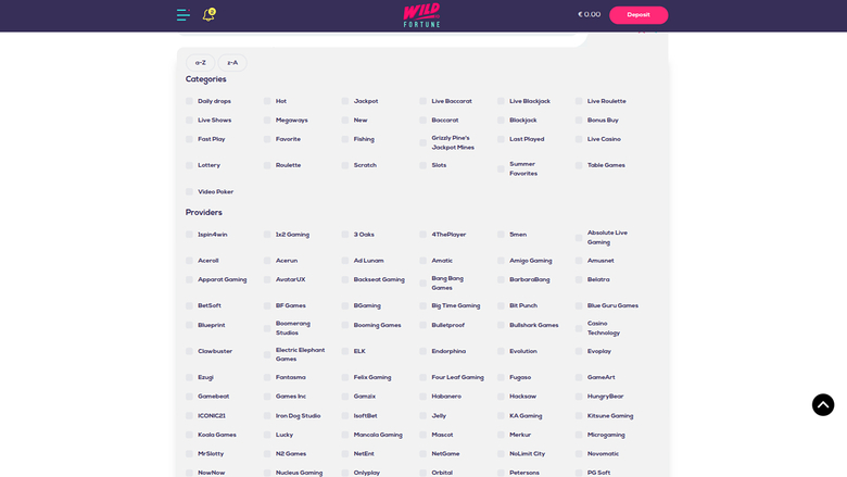 Développeurs de jeux sur ordinateur de Wildfortune Casino