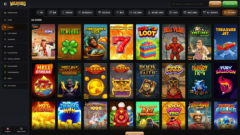 Wildsino Casinoのデスクトップゲーム