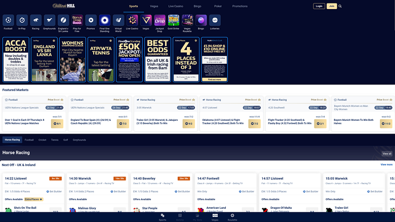 William Hill Casino Desktop Sports