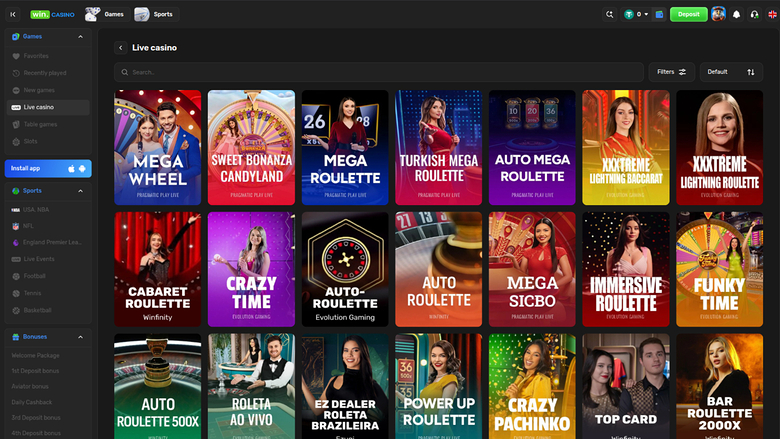 Crupier en vivo de escritorio de Win Casino