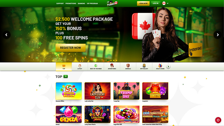 Win MaChance Casino デスクトップホームページ