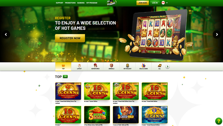 Homepage desktop di Win Machance Casino