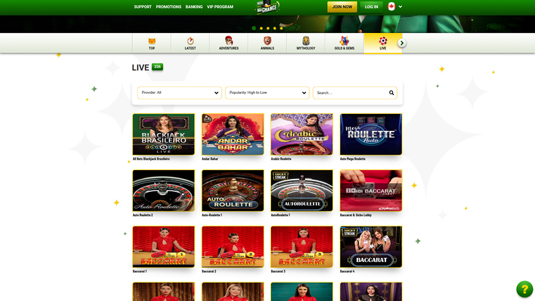 Live dealer desktop di Win Machance Casino