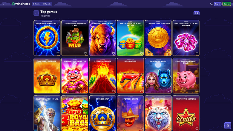 Winairlines Casino Desktop-Spiele