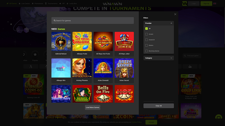 Winawinカジノデスクトップゲーム開発者