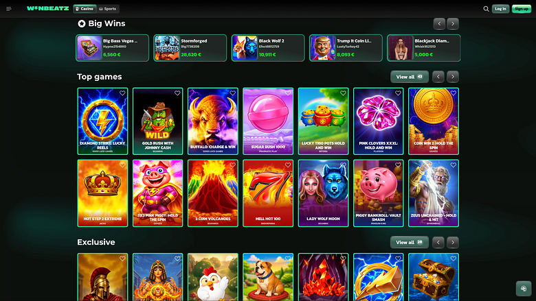 WinBeatz Casino Desktop-Spiele