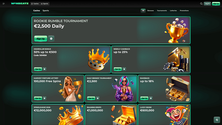 WinBeatz Casino Desktop-Aktionen