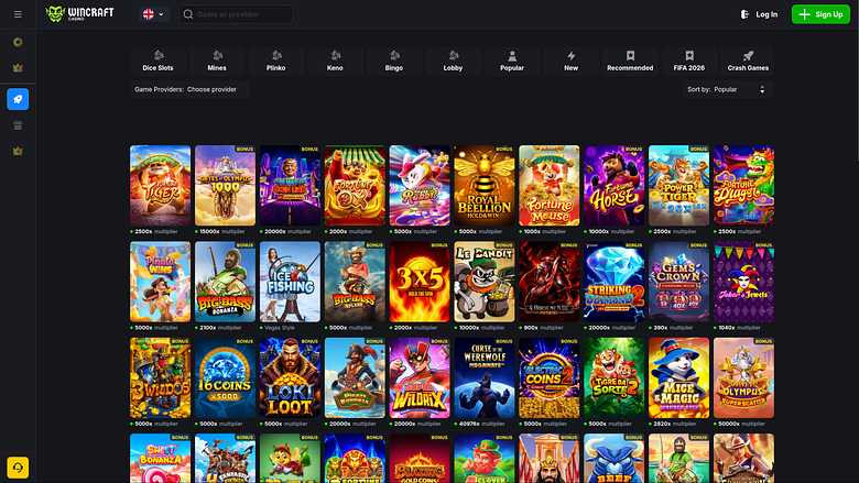 WinCraft Casino Desktop-Spiele