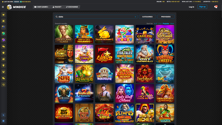 Giochi da tavolo di WinDice Casino
