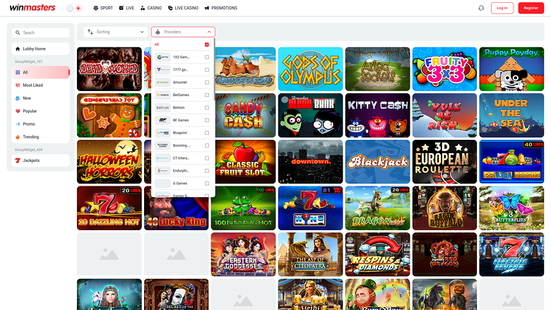 Développeurs de jeux de bureau de WinMasters Casino