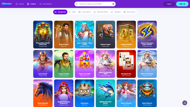 Jeux de bureau de Winnerz Casino