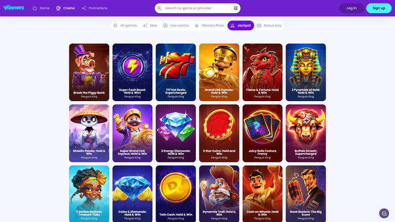 Jackpot de bureau de Winnerz Casino