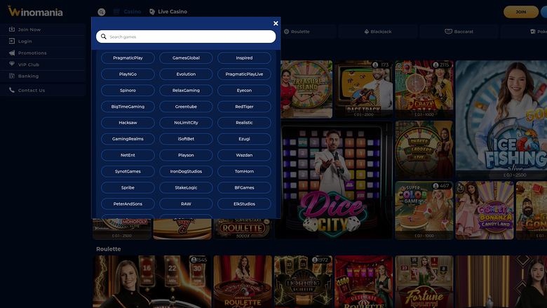 Développeurs de jeux sur ordinateur de WinOMania Casino