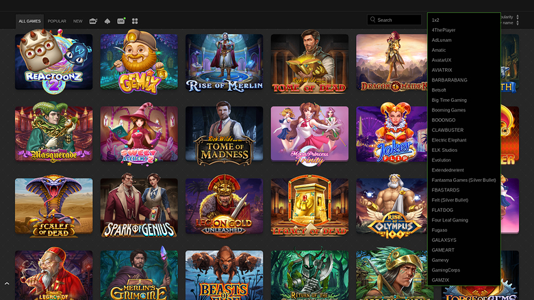 Développeurs de jeux sur ordinateur de WinOui Casino