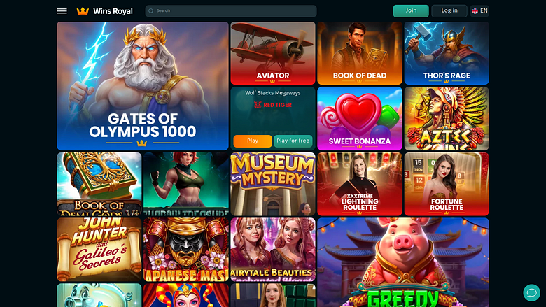 Giochi per computer di Wins Royal Casino
