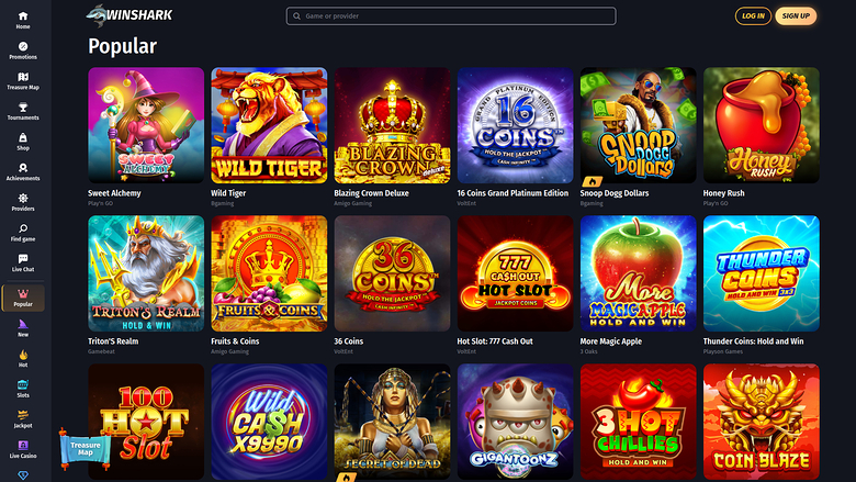 Jeux de bureau de Winshark Casino