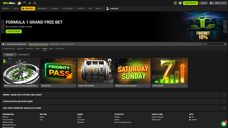 WinWin Casino Desktop Promotions