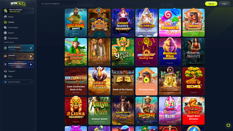 Winzter Casino Desktop Games