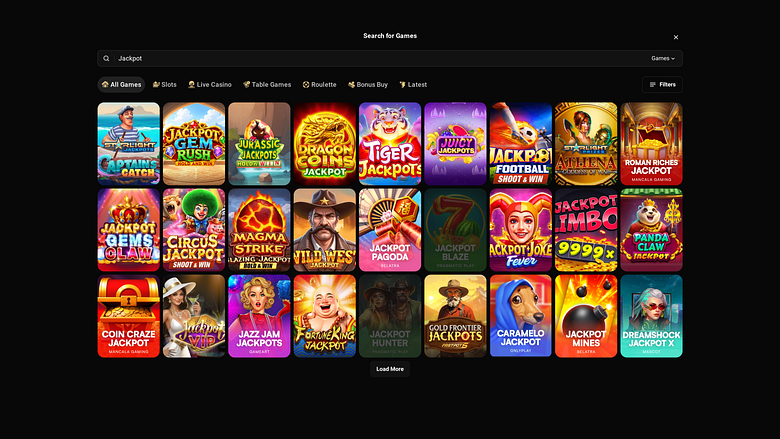 Jackpot da desktop del casinò Wolf.io