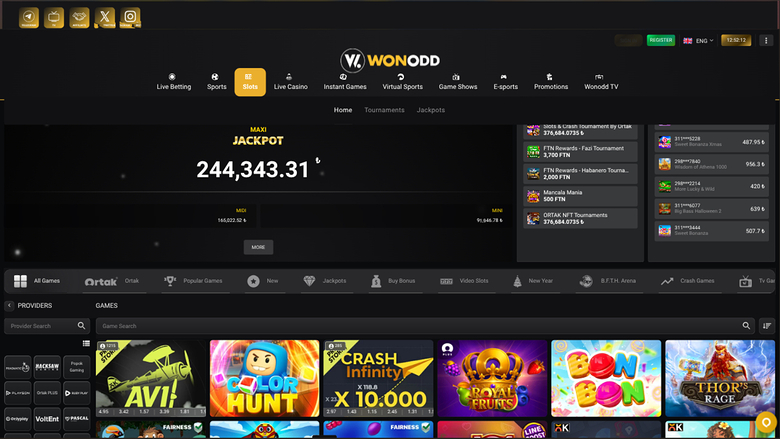 Jeux sur ordinateur de Wonodd Casino