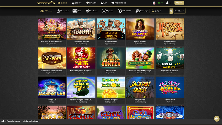 Woopwin Casino Desktop-Jackpot