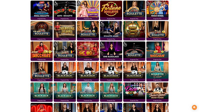 Live Dealer desktop di Wunderwins