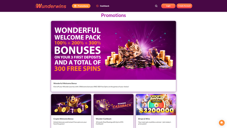 Promozioni desktop di Wunderwins