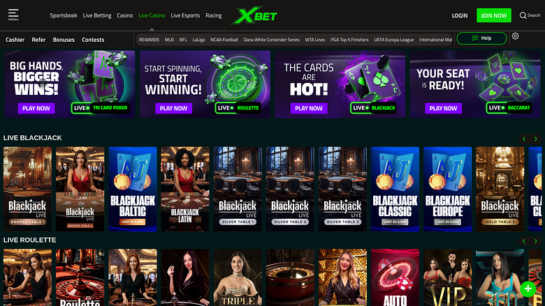 Xbetカジノライブディーラーデスクトップ