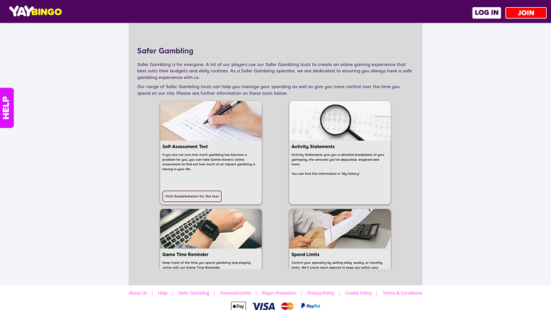 Yay Bingo Casino Gioco Responsabile Desktop