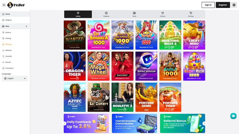 Jeux de bureau de YeBet Casino