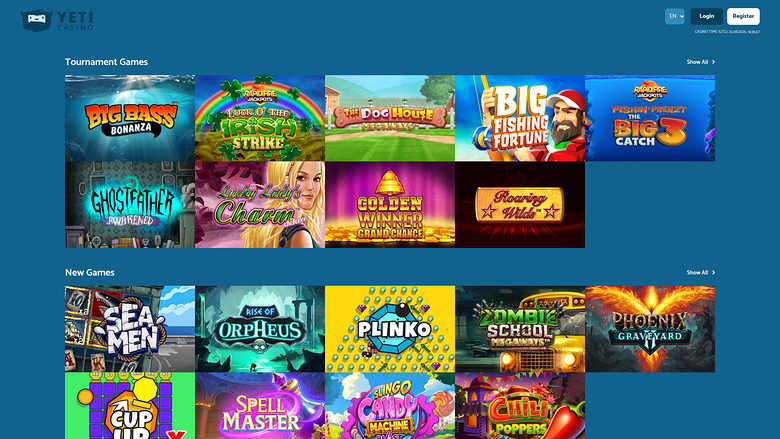 Yeti Casino Desktop-Spiele